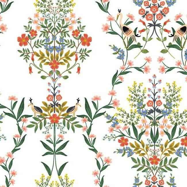 Luxembourg White Peel & Stick Wallpaper - York Wallcoverings - PSW1327RL - York Wallcoverings Wallpaper