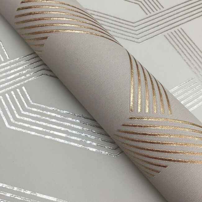 Viva Lounge Silver Metallic Wallpaper - York Wallcoverings - Y6221204 - York Wallcoverings Wallpaper