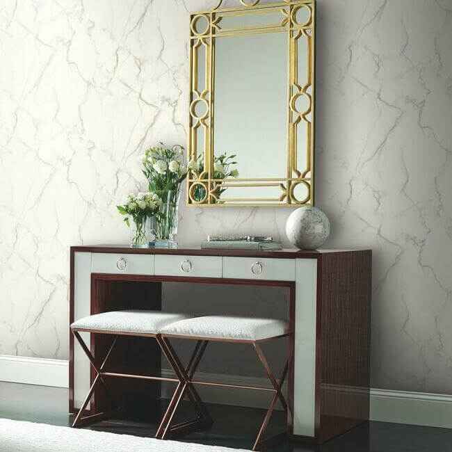 Gilded Marble Grey & Gold Wallpaper - York Wallcoverings - MM1757 - York Wallcoverings Wallpaper