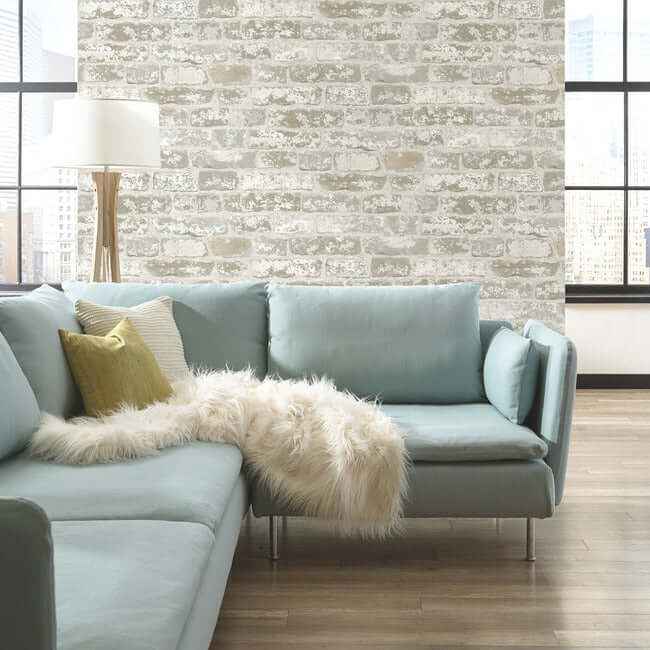 Up the Wall Off White & Grey Wallpaper - York Wallcoverings - RB4304 - York Wallcoverings Wallpaper
