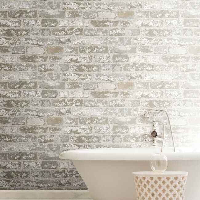 Up the Wall Off White & Grey Wallpaper - York Wallcoverings - RB4304 - York Wallcoverings Wallpaper