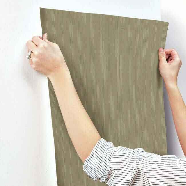 Vertical Plumb Soft Gold Metallic Wallpaper - York Wallcoverings - NV5504 - York Wallcoverings Wallpaper