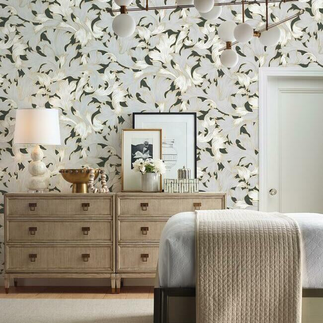 acanthus-toss-wallpaper-black-grey-york-wallcoverings-nv5510