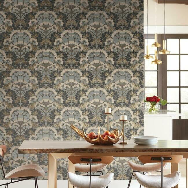 yarrow-nouveau-wallpaper-charcoal-gold-york-wallcoverings-nv5557