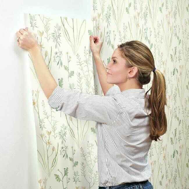 Alpine Botanical White Wallpaper - York Wallcoverings - NR1565 - York Wallcoverings Wallpaper