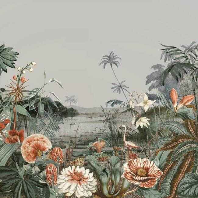 Floating Gardens Grey Wall Mural - York Wallcoverings - MU0263M