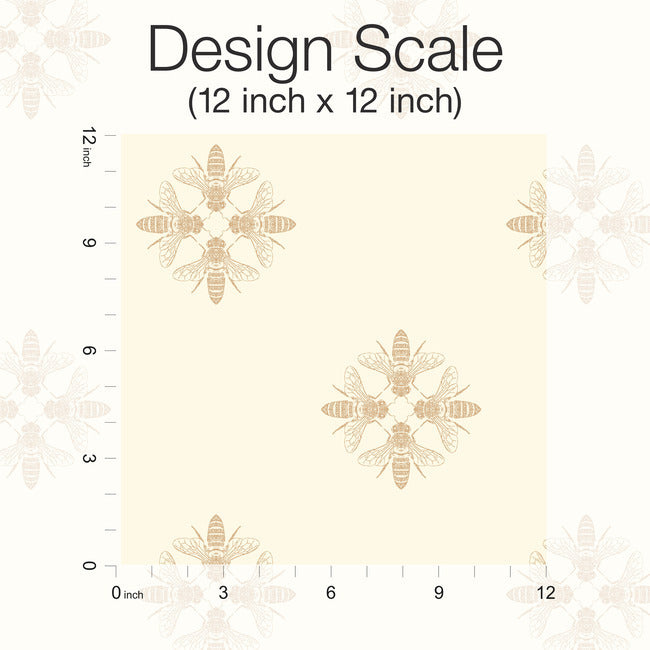 honey-bee-wallpaper-gold-cream-york-wallcoverings-on1641
