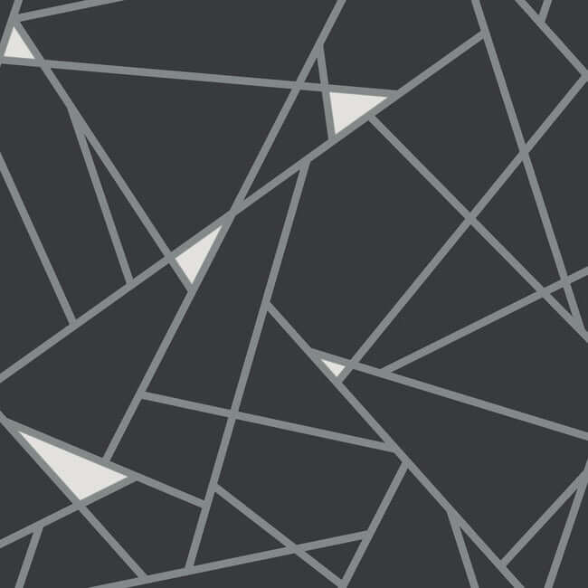 prismatic-black-silver-wallpaper-york-wallcoverings-bw3985 - York Wallcoverings Wallpaper