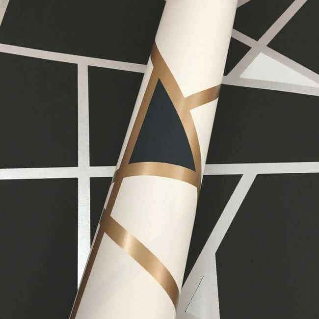 Prismatic Black & Silver Wallpaper - York Wallcoverings - BW3985 - York Wallcoverings Wallpaper