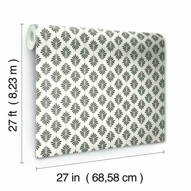 leaflet-wallpaper-black-white-york-wallcoverings-ss2549