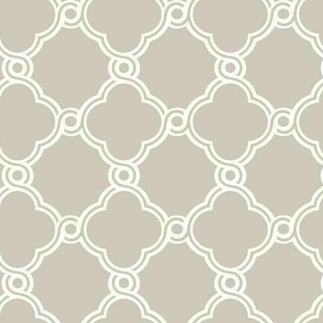 Open Trellis Taupe Wallpaper - York Wallcoverings - SS2508 - York Wallcoverings Wallpaper