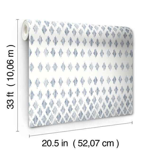 Diamond Ombre Navy & White Wallpaper - York Wallcoverings - FH4042 - York Wallcoverings Wallpaper