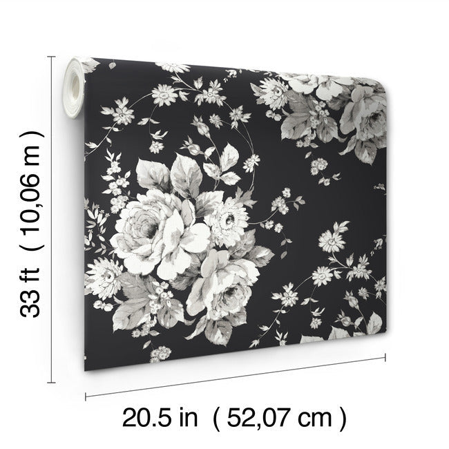 heritage-rose-wallpaper-black-grey-york-wallcoverings-fh4088