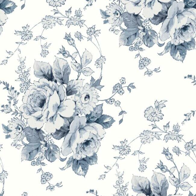 heritage-rose-wallpaper-navy-white-york-wallcoverings-fh4087