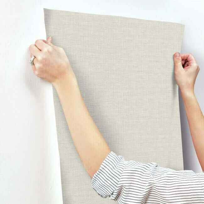 Silk Linen Weave Caramel Wallpaper - York Wallcoverings - FH4056 - York Wallcoverings Wallpaper