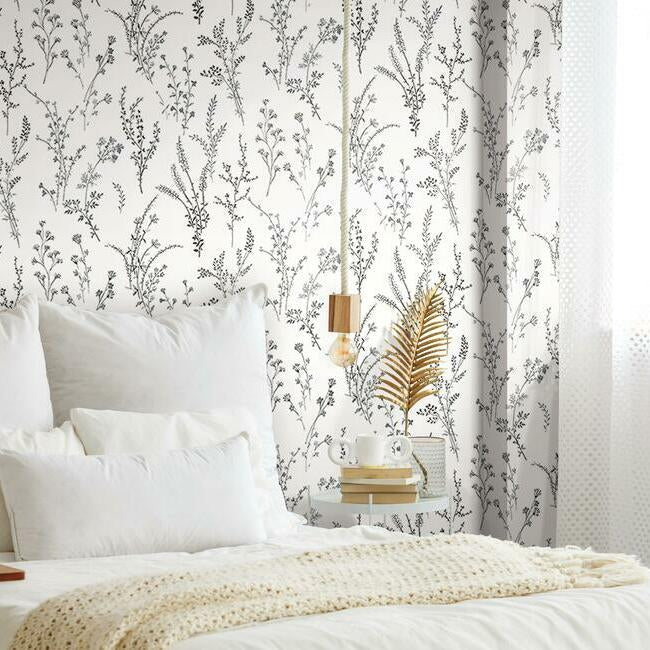 wildflower-sprigs-wallpaper-black-white-york-wallcoverings-fh4026