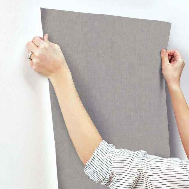 Gesso Weave Grey Wallpaper - York Wallcoverings - 5953 - York Wallcoverings Wallpaper