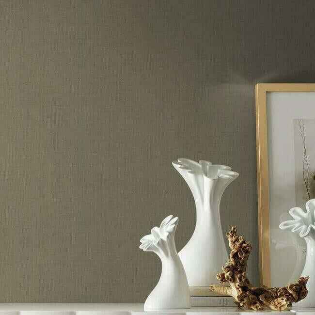Gesso Weave Moss Green Metallic Wallpaper - York Wallcoverings - 5954 - York Wallcoverings Wallpaper