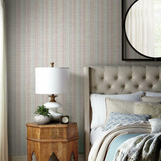 broken-boucle-stripe-wallpaper-beige-red-blue-york-wallcoverings-sr1519