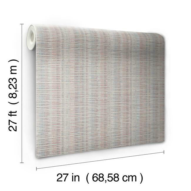 broken-boucle-stripe-wallpaper-beige-red-blue-york-wallcoverings-sr1519