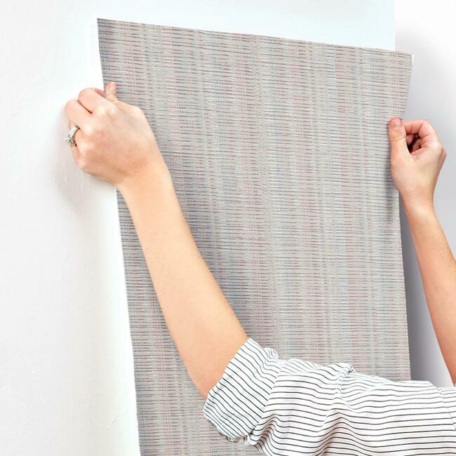 broken-boucle-stripe-wallpaper-beige-red-blue-york-wallcoverings-sr1519