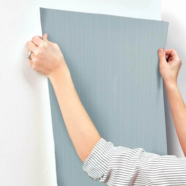 blue-cascade-stria-wallpaper-york-wallcoverings-sr1560 - York Wallcoverings Wallpaper