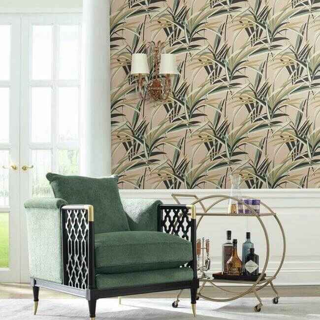 Tropical Paradise Blush Wallpaper - York Wallcoverings - TC2608 - York Wallcoverings Wallpaper