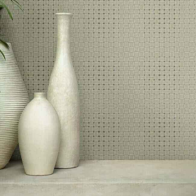 Paradise Island Weave Green Wallpaper - York Wallcoverings - TC2613 - York Wallcoverings Wallpaper