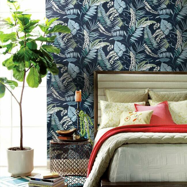 tropical-toss-wallpaper-navy-york-wallcoverings-tc2623