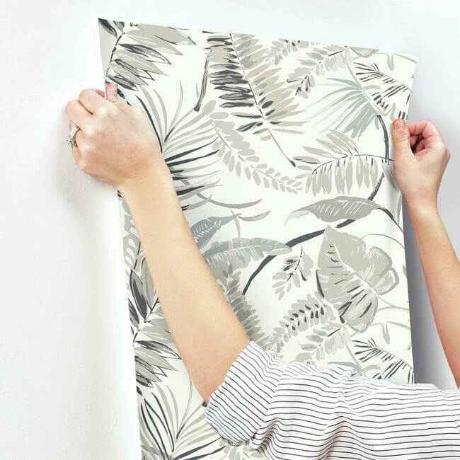 Tropical Toss White Wallpaper - York Wallcoverings - TC2622 - York Wallcoverings Wallpaper