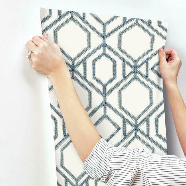 sawgrass-trellis-wallpaper-whiteblue-york-wallcoverings-tc2634 - York Wallcoverings Wallpaper
