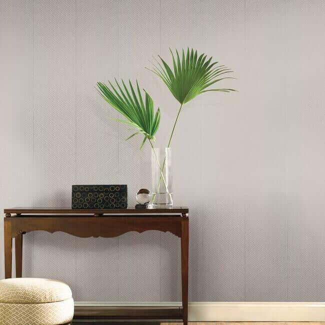 palm-chevron-grey-silver-wallpaper-york-wallcoverings-tc2698 - York Wallcoverings Wallpaper