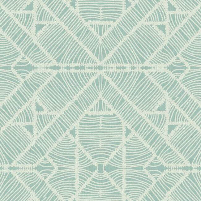 diamond-macrame-aqua-wallpaper-york-wallcoverings-tc2705 - York Wallcoverings Wallpaper