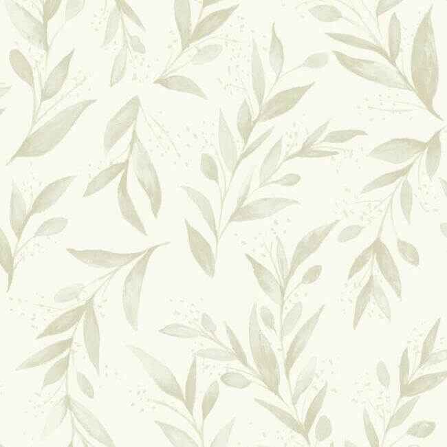 Magnolia Home Olive Branch Beige Peel & Stick Wallpaper - York Wallcoverings - PSW1158RL