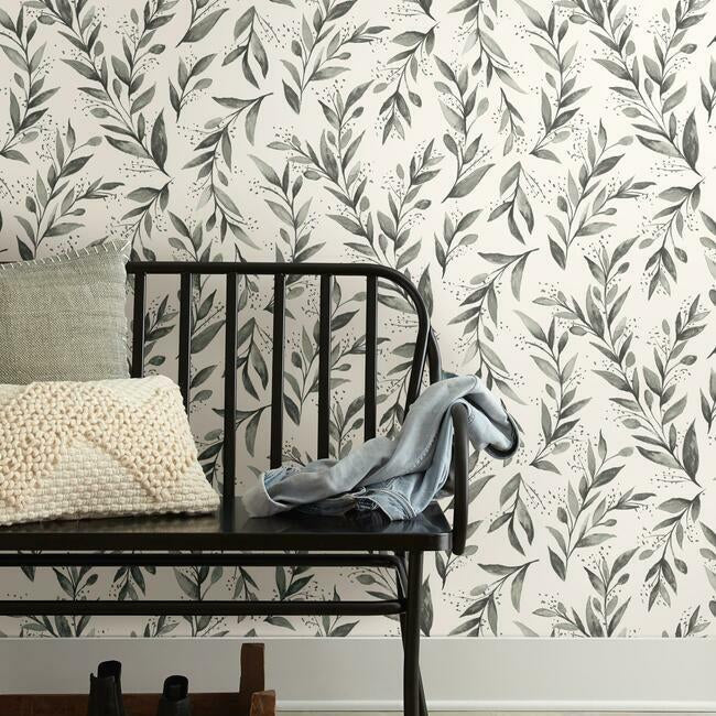 olive-branch-premium-peel-stick-wallpaper-charcoal-york-wallcoverings-psw1003rl