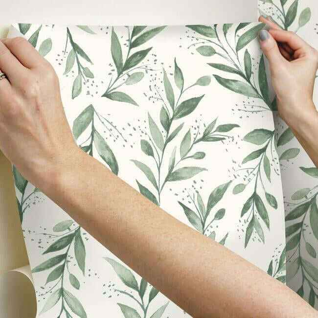 Magnolia Home Olive Branch Olive Grove Peel & Stick Wallpaper - York Wallcoverings - PSW1001RL - York Wallcoverings Wallpaper