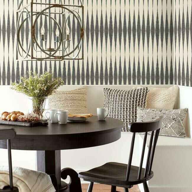 Magnolia Home Handloom Black Peel & Stick Wallpaper - York Wallcoverings - PSW1004RL - York Wallcoverings Wallpaper