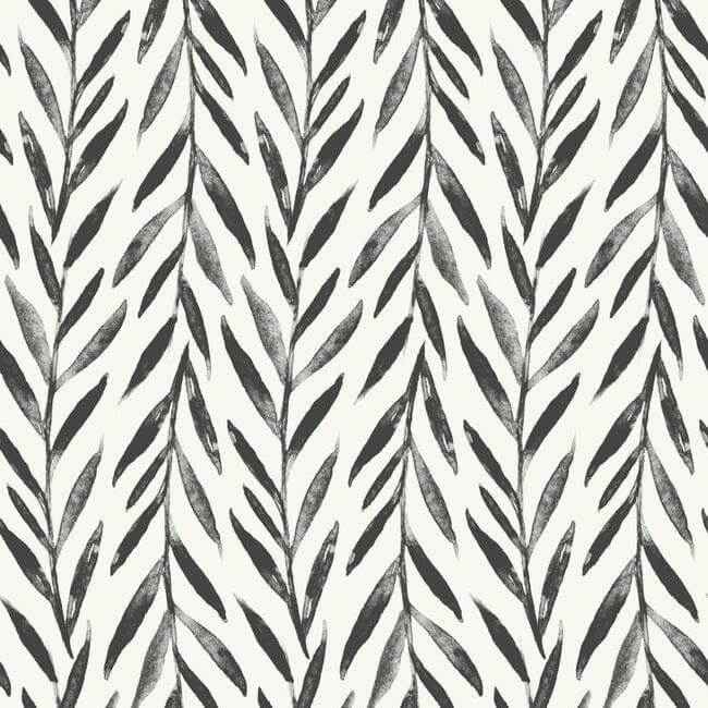 Magnolia Home Willow Black Peel & Stick Wallpaper - York Wallcoverings - PSW1017RL - York Wallcoverings Wallpaper