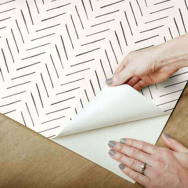 Magnolia Home Pick-Up Sticks Black Peel & Stick Wallpaper - York Wallcoverings - PSW1020RL - York Wallcoverings Wallpaper