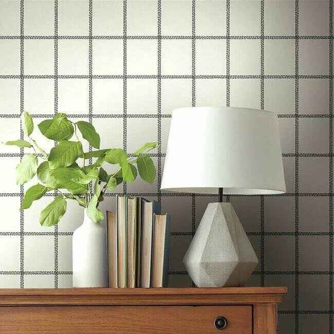 Magnolia Home Sunday Best Black Peel & Stick Wallpaper - York Wallcoverings - PSW1023RL - York Wallcoverings Wallpaper