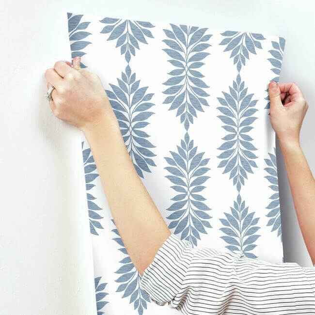 Broadsands Botanica Blue Wallpaper - York Wallcoverings - CV4423 - York Wallcoverings Wallpaper