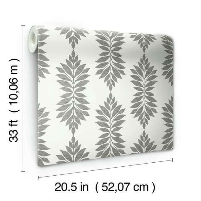 broadsands-botanica-grey-off-white-wallpaper-york-wallcoverings-cv4427 - York Wallcoverings Wallpaper