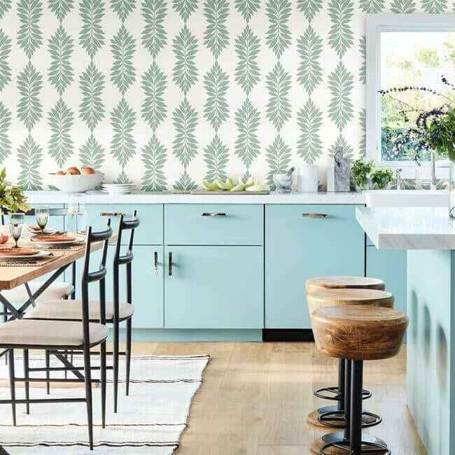Broadsands Botanica Light Green Wallpaper - York Wallcoverings - CV4425 - York Wallcoverings Wallpaper