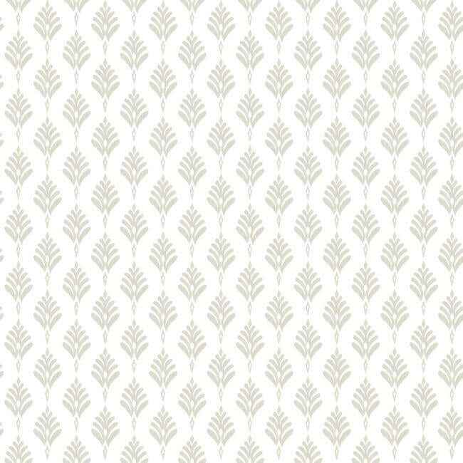 French Scallop Off White Wallpaper - York Wallcoverings - CV4458