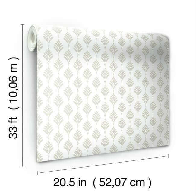 french-scallop-wallpaper-sand-york-wallcoverings-cv4458 - York Wallcoverings Wallpaper