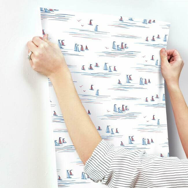 full-sails-wallpaper-primary-york-wallcoverings-cv4461 - York Wallcoverings Wallpaper