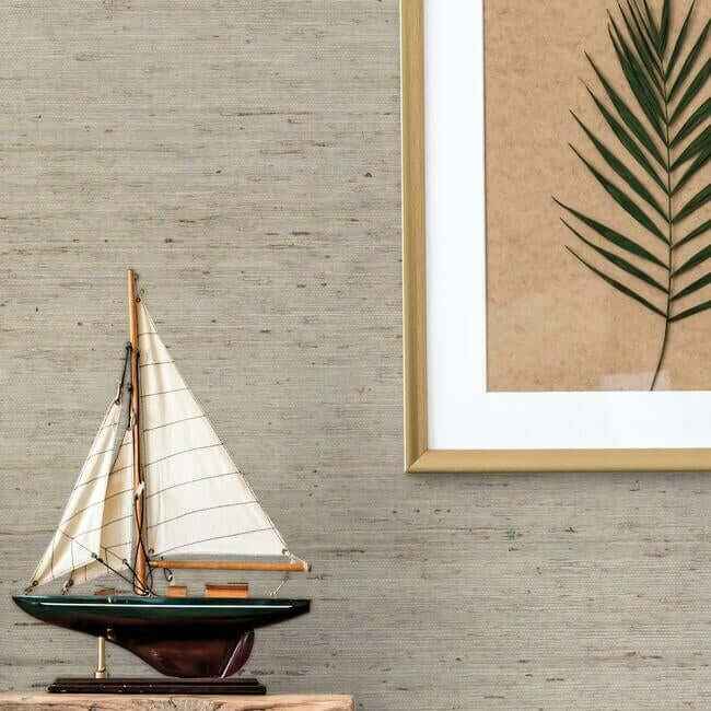 Grasscloth Lavender Wallpaper - York Wallcoverings - OL5553 - York Wallcoverings Wallpaper