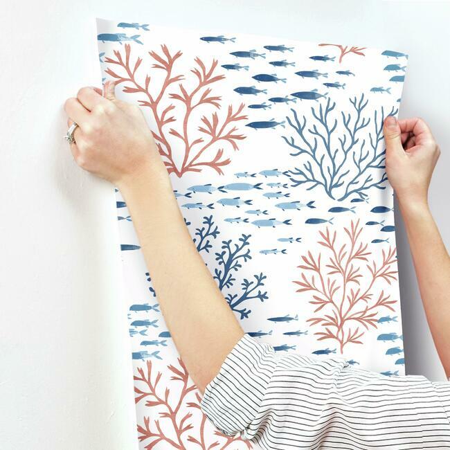 marine-garden-wallpaper-coral-navy-york-wallcoverings-cv4405