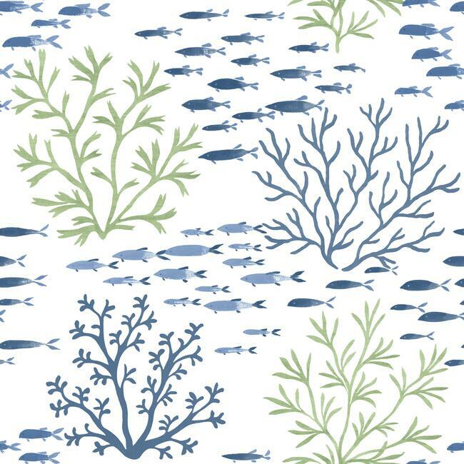 marine-garden-wallpaper-fern-cobalt-york-wallcoverings-cv4404