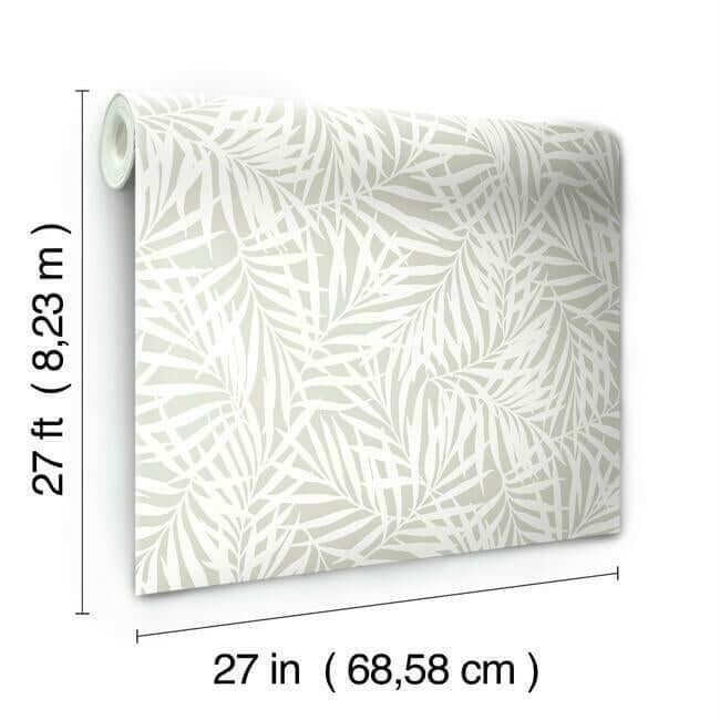 oahu-fronds-wallpaper-linen-york-wallcoverings-cv4436 - York Wallcoverings Wallpaper